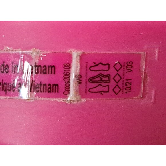 Crocs Tulum Toe Post Sandals Women's Size 6 Fuchsia & Tan - Picture 10 of 10